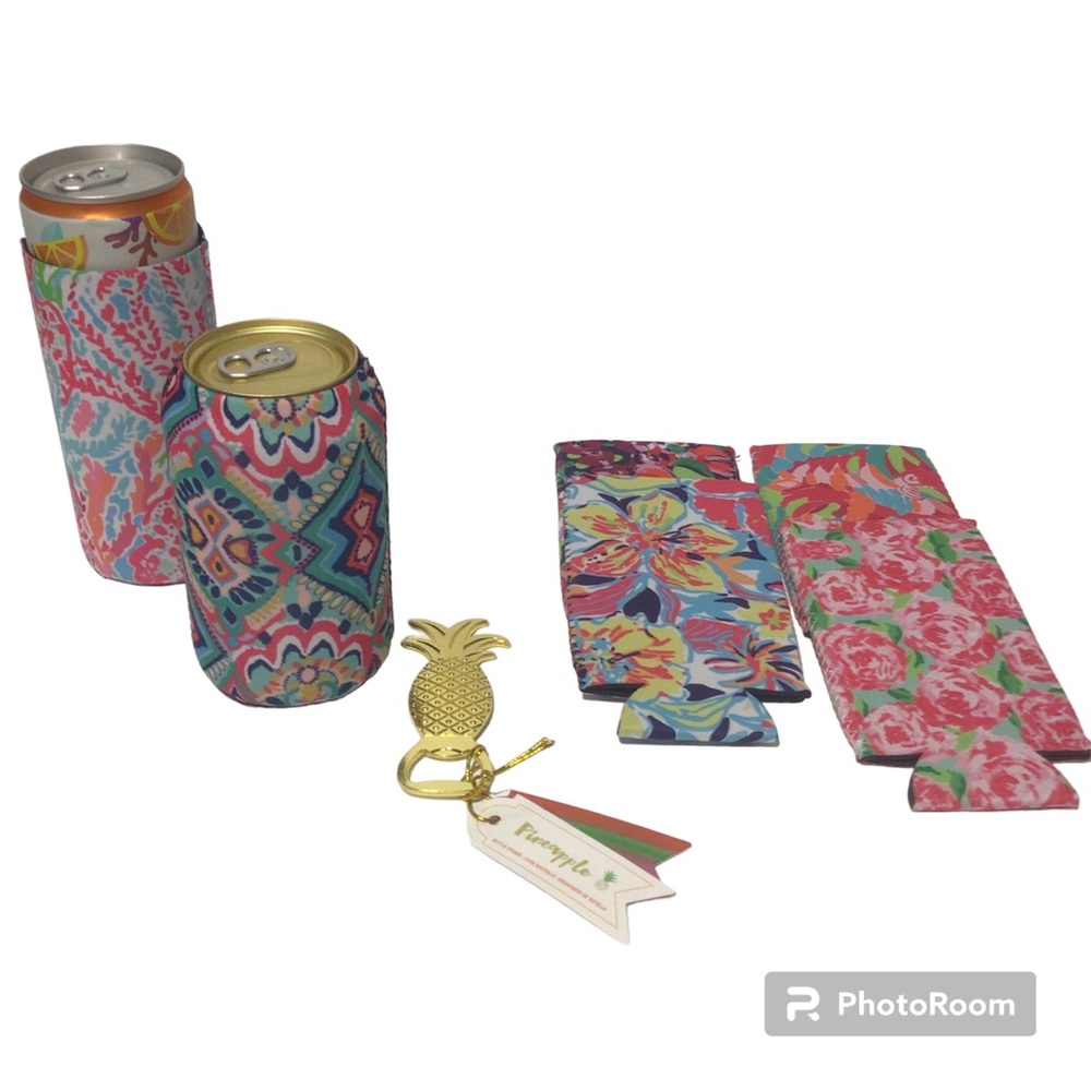 Coozie Can Holders with Multi Colors and Pineapple Opener, Coozie Koozie - Picture 4 of 7